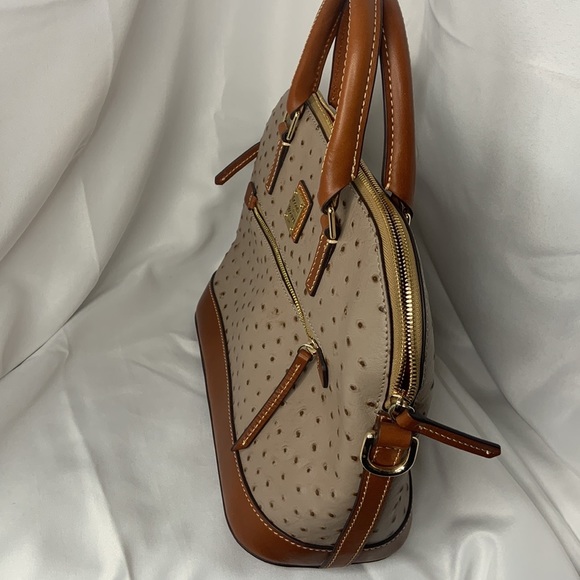 Dooney & Bourke Ostrich Domed Zip Satchel - Picture 7 of 11